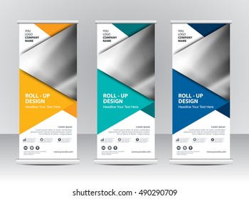 Roll up banner stand template design