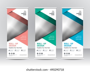 Roll up banner stand template design