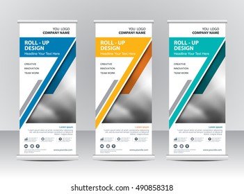 Roll up banner stand template design