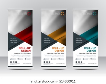 Roll up banner stand template design