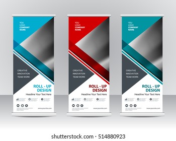 Roll up banner stand template design