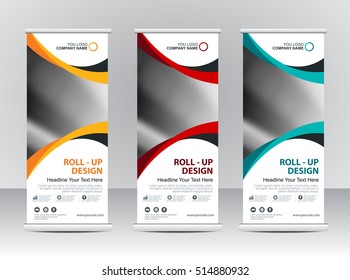 Roll up banner stand template design
