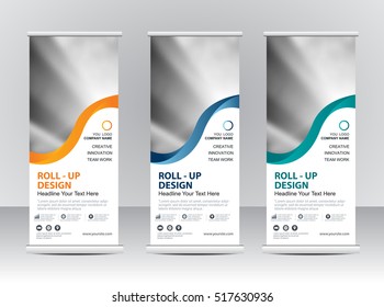 Roll up banner stand template design