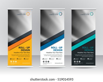Roll up banner stand template design