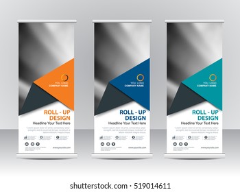 Roll up banner stand template design