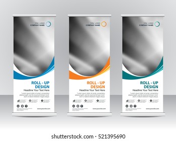 Roll up banner stand template design