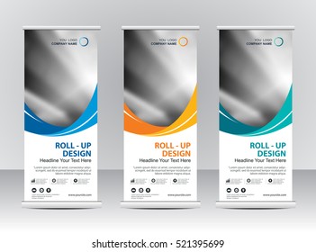Roll up banner stand template design