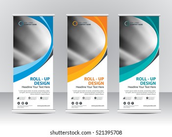 Roll up banner stand template design