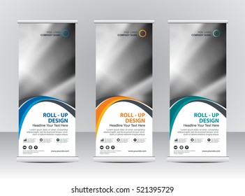 Roll up banner stand template design