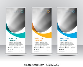 Roll up banner stand template design