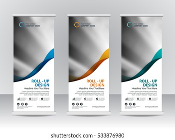 Roll up banner stand template design