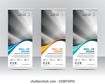 Roll up banner stand template design