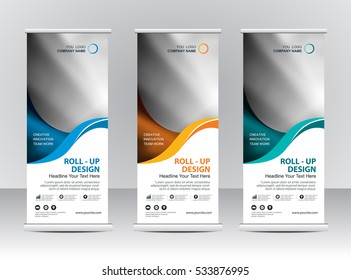 Roll up banner stand template design