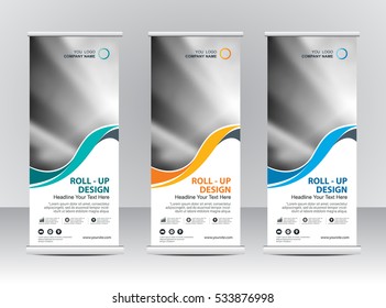 Roll up banner stand template design