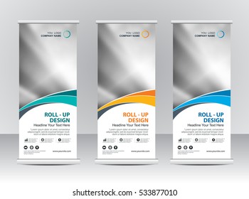 Roll up banner stand template design