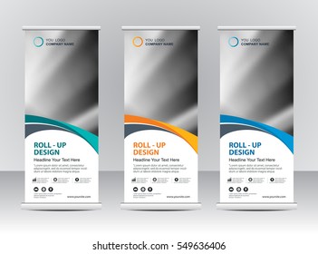 Roll up banner stand template design
