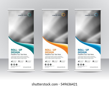 Roll up banner stand template design