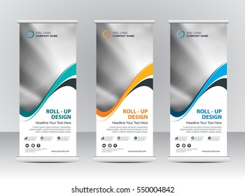 Roll up banner stand template design