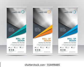 Roll up banner stand template design
