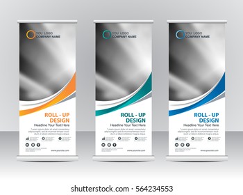 Roll up banner stand template design
