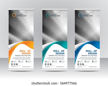Roll up banner stand template design