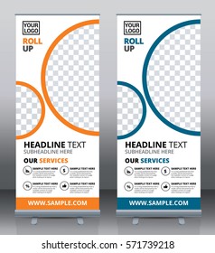 Roll up banner stand template design