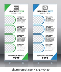 Roll up banner stand template design