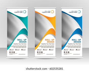 Roll up banner stand template design