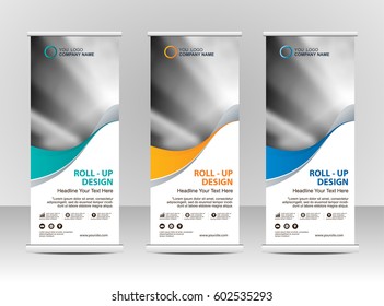 Roll up banner stand template design