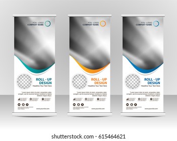 Roll up banner stand template design