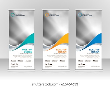 Roll up banner stand template design