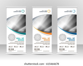 Roll up banner stand template design