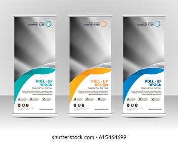 Roll up banner stand template design