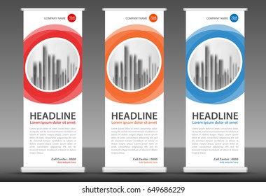 Roll up banner stand template design advertising stand, x-banner