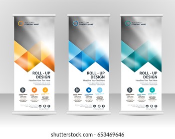 Roll up banner stand template design