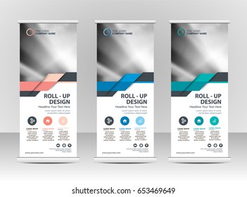Roll up banner stand template design