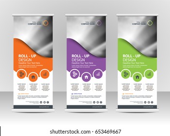 Roll up banner stand template design