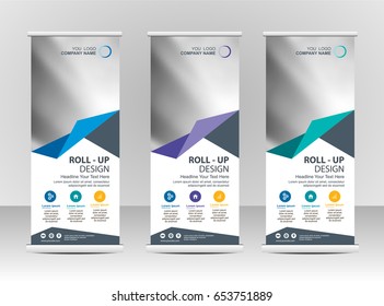 Roll up banner stand template design