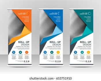 Roll up banner stand template design