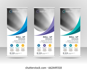 Roll up banner stand template design