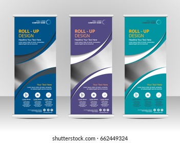 Roll up banner stand template design