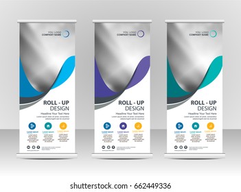 Roll up banner stand template design