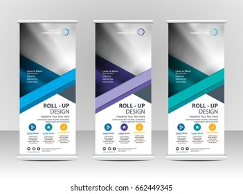 Roll up banner stand template design