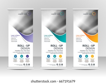 Roll up banner stand template design