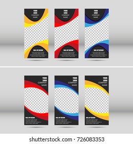 Roll up banner stand template design