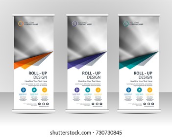 Roll up banner stand template design