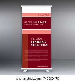 Roll up banner stand template design