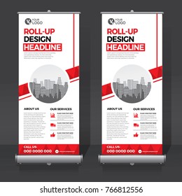 Roll up banner stand template design