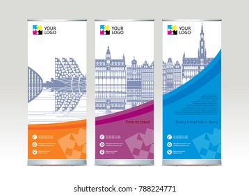 Diseño de la plantilla de soporte de banner - ilustración vectorial