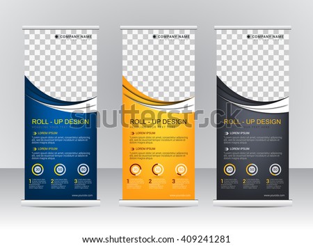 roll banner stand template design のベクター画像素材 ロイヤリティ